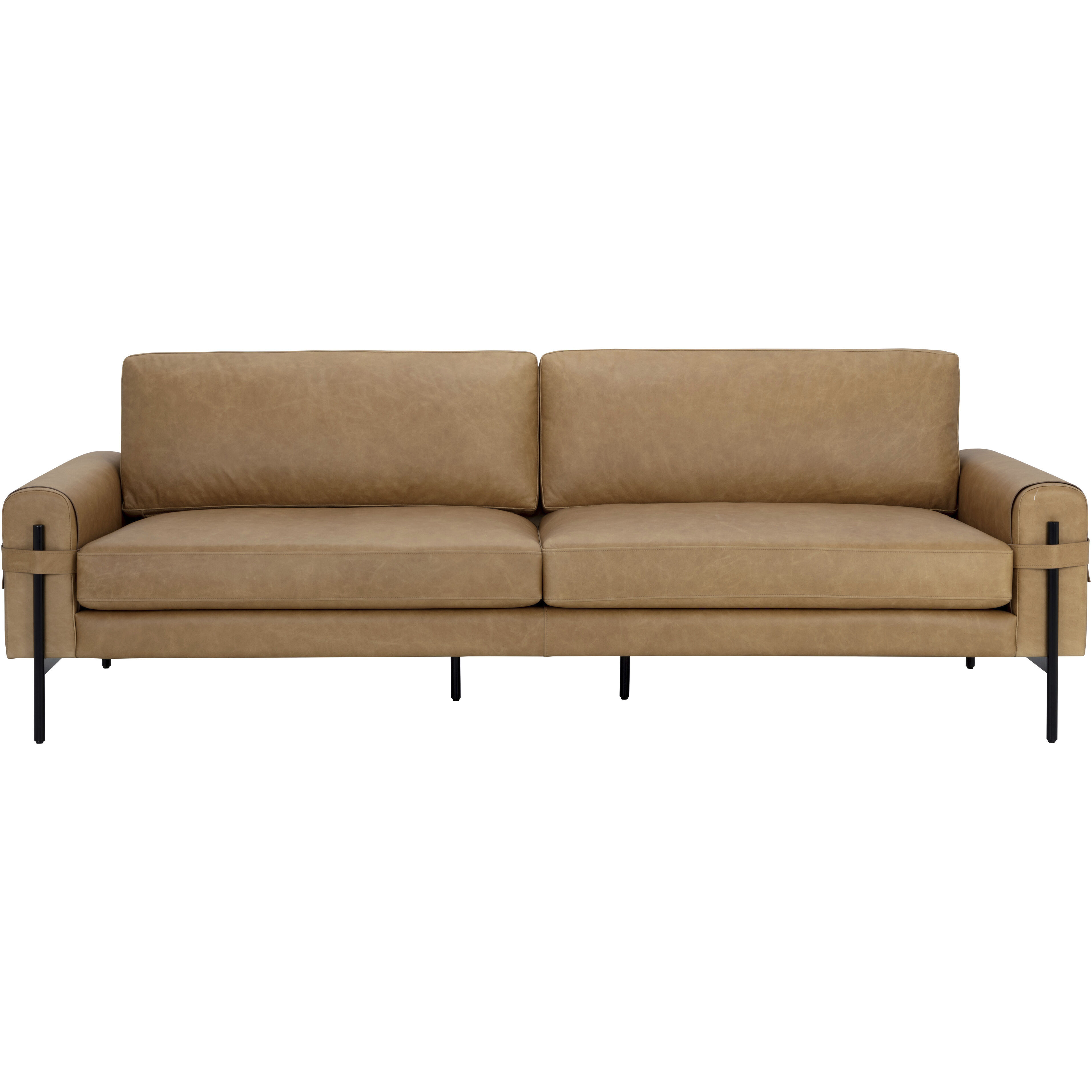 Camus Ludlow Sesame Leather Sofa